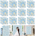 Wedding Flower Wall Backdrop Panels - Blue 24 Packs 3D Floral Wall for Birthday Party Baby Shower Photography Decoration