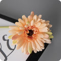 12pcs Artificial Gerbera Daisies,22 Inch Long Stem Silk Daisy Flowers,Realistic Artificial Flower Mums for Home Décor Centerpiece Wreath Supplies Wedding Bouquet,Elegant Yellow