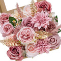 Serwalin Artificial Flowers Dusty Pink Silk Fake Flowers for DIY Wedding Bouquets Cake Flowers Spring Decor Table Centerpieces Arrangements Baby Shower Decoration