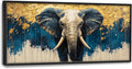 Elephant Large Wall Art Elephant Big Pictures Wall Decor Wild Animals Above Over Bed Canvas Prints Painting Framed Artwork Decoration for Bedroom Living Room Bathroom Office 60"x30"