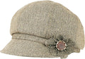 Women Retro Classic Visor Newsboy Cabbie Cap Beret Hats with Flower Buckle for Woman Ladies