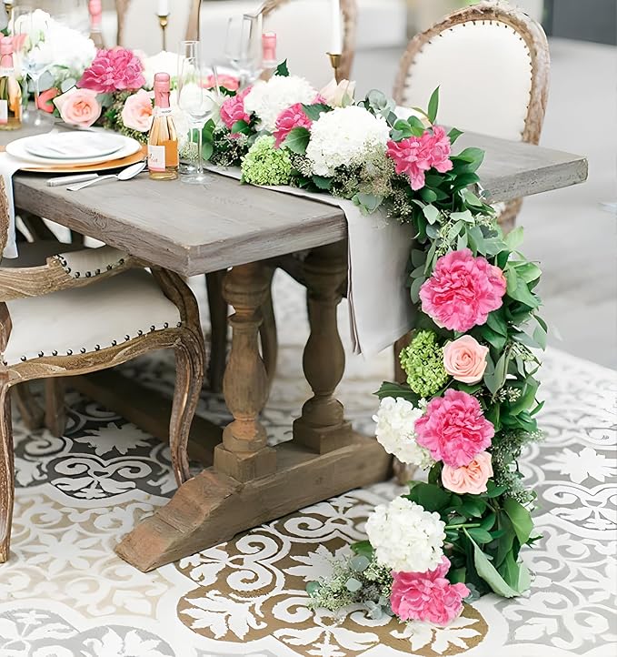 Pink Carnations Artificial Flowers 15PCS Carnations Flowers Silk Flowers 21.25in Fake Flowers for Wedding Home Table Centerpieces Floral Arrangements(Hot Pink)