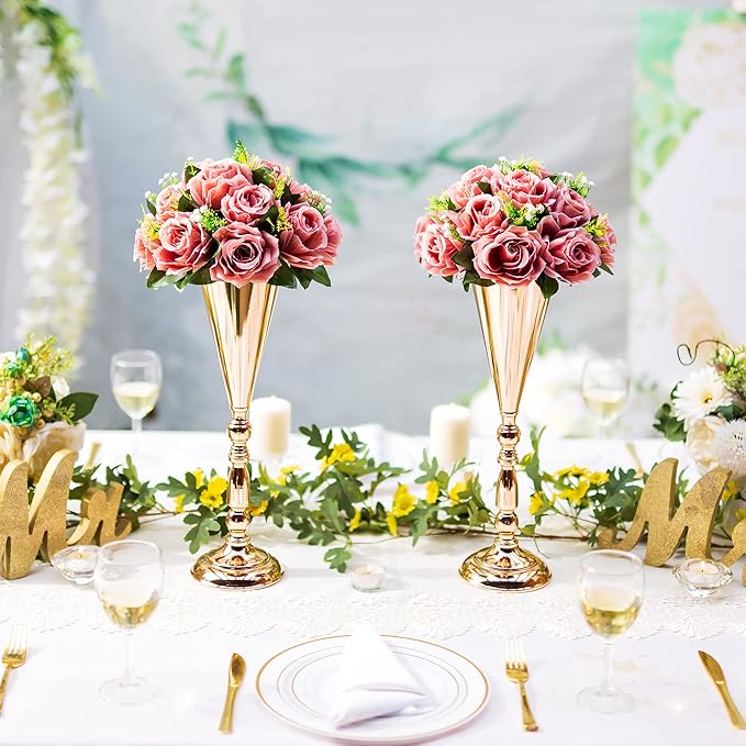 Flower Centerpieces for Wedding Tables: Wedding Table Decorations Dusty Rose Flower Balls Centerpieces for Engagement Cerebration Party Center Pieces 10 Packs