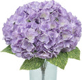 2Bouquets Artificial Fake Flowers Plants Silk Hydrangea Arrangements Wedding Bouquets Decorations Plastic Floral Home Kitchen Garden Party Festival Bar DIY (Lavender,5 Flower Heads)
