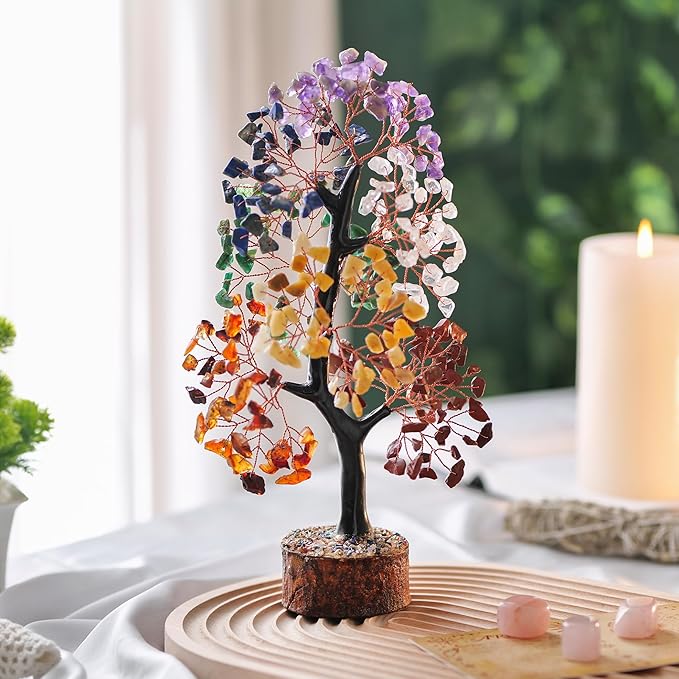Chakra Crystal Tree, Gem Stones And Crystals, Spiritual Decor, Crystal Tree Of Life, Home Decor Gifts, Crystals Tree, Money Tree, Healing Crystal Gifts, Chakra Crystals, Crystals Gifts For Women
