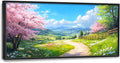 Mountain Trees Large Wall Art Framed Nature Scenery Wall Decor for Living Room Country Road Pictures Oversized Canvas Print Painting Modern Extra Large Framed Artwork for Bedroom Office 60"x30"