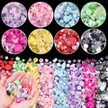 Assorted 500-550PCS 8 Colors Mixed Acrylic Beads for Bracelet Making, Flower Bow GummyBear Bracelet Bead,Cute Beads for Jewelry Making DIY Necklace Keychain Phone Charm Christmas Gift