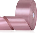 Rosy Mauve Ribbon 2 Inch 60 Yards Mauve Pink Satin Ribbon for Crafts, Gift Wrapping, Birthday Party, Flower Bouquet, Bows, Wedding and Festival Decor