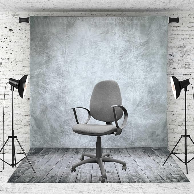 Professional Abstract Portrait Photography Backdrop,Wall with Wood Floor Backdrop for Kids Photography Baby Newborn Cake Smash Photo Shoots Hypoallergenic Fabric Photography Props(Grey-8x10ft)