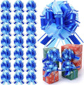 WILLBOND 20 Pieces 6 Inch Pull Bows Gift Wrapping Ribbon Pull Bows for Christmas Wedding Baskets Valentine Multicolor Wrap Accessory for Gift Present Holiday Decor(Blue Mixed Light Blue)