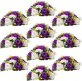 Flower Centerpieces for Wedding Tables: Wedding Table Decorations Purple & White Flower Balls Centerpieces for Engagement Cerebration Party Center Pieces 10 Packs