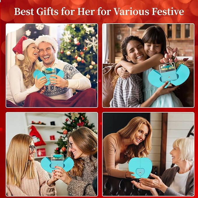 Gifts for Mom from Daughter and Son, Unique Mother Birthday Gift Idea, Preserved Navy Blue Real Roses with I Love You in 100 Languages Mom Necklace, Cool Present to Mother Mama -Navy Blue
