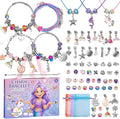 Taybonds Charm Bracelet Making Kit, DIY Jewelry Craft Toys, Creative Unicorn Mermaid Gift with Bracelets and Necklaces
