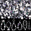 Assorted Acrylic Beads, 200-260PCS Black Cute Beads for Bracelet Making, GummyBear Bow Flower Candy Kawaii Charms for Jewelry Making DIY Necklace Keychain Phone Charm Christmas Gift