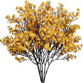 Mandy's Dark Yellow Artificial European Baby’s Breath Flowers 6 Bundles Silk Gypsophila with Bendable Stems for Fall Thanksgiving & Christmas Centerpiece Wedding Decor and Table Arrangements