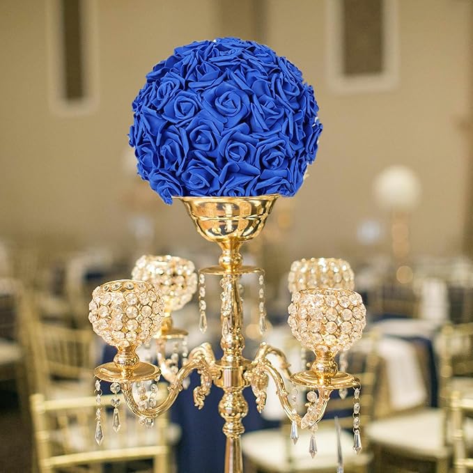 200pcs Royal Blue Artificial Foam Rose Flower Head, 3-Inch Blue Fake Flower Heads Stemless Flowers for DIY Crafts,Wedding Bouquets Party Baby Shower Home Decor (Royal Blue)