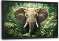 Elephant Large Wall Art Framed Wall Decor for Living Room Rustic Tropical Jungle Pictures Oversized Canvas Print Painting Modern Extra Large Framed Artwork for Bedroom Office 36"x24"
