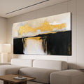 Canvas Wall Art Decor Black and White Wall Art Pictures For Living Room Black and Gold Wall Art Decor Abstract Art Work Modern Abstract Wall Art Prints for Bedroom Office Kitchen Wall Decor 24" x 48"