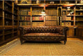 Library Backdrop Vintage Luxury Old School Library Bookshelf Collection Photography Background Business Room with Leather Sofa Book Shelf Wallpaper Decorations for Adult Photos Prop 10x6.5ft
