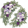 Artificial Wedding Arch Flowers Kit(Pack of 2) for Wedding Arch, Bridal Shower, Ceremony and Reception Backdrop Decoration (Dancing Purple Kelsang Flowers)