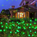Kohlrabi Solar Halloween Lights Outdoor, 2 Pack 20 LED Solar Green Firefly Lights, Waterproof Wind Swaying Light for St. Patrick's Day Irish Day Outside Yard Patio Decoration
