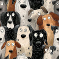 Cute Animal Peel and Stick Contact Paper Funny Modern Dog Funky Removable Wallpaper 17.7" x 118.11" Wall Paper Watercolor Self Adhesive for Classroom Bedroom Laundry Room Bathroom