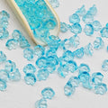 LadayPoa 100pcs Glass Bellflower Beads for Jewelry Making Trumpet Flower Beads Gradient Clear Cute Beads for Bracelets Making Aesthetic Bead Charms for DIY Necklace Decoration-Ice Blue