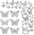 144 Pcs 3D Butterfly Wall Stickers Decor 6 Styles 3 Sizes, Silver Removable Butterfly Decals Room Wall Decor for Kids Nursery Classroom, Wedding, Party, Baby Shower