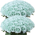 30pcs Sage Green Roses Artificial Flowers Real Touch Fake Flowers with Long Stems Silk Flowers for Wedding Bouquet Centerpices Decorations Party Bridal Baby Shower Home Decor