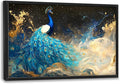 Peacock Large Wall Art Framed Gold Wall Decor for Living Room Mountain Peacock Pictures Oversized Canvas Print Painting Modern Extra Large Framed Artwork for Bedroom Office Home Decor 36"x24"