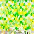 192Ft Yellow and Green Party Decorations Big Circle Dot Backdrop Garland Tissue Paper Polka Dots Hanging Curtain Streamer for Spring Summer Birthday Engagement Wedding Bridal Shower Tea Party Supplies