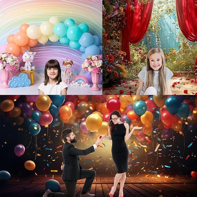Pink and White Roses Background for Wedding Ceremony or Valentine's Day Flowers Wall Photography Backdrop Anniversary Birthday Wedding Baby Shower Background Children Adults Studio Prop 10x6.5ft