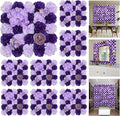 Flower Wall Backdrop 9pcs 16.5x16.5 Inch Flower Wall Decor Artificial Floral Wall Panel Ideal for Wedding Celebrations, Festive Party Birthday Backdrops and Elegant Home Decor