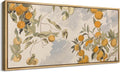 SIGNFORD Extra Large Framed Canvas Print Wall Art Vintage Citrus Botanical Rustic Orange Orchard Illustrations Modern Art Relax/Calm Warm for Living Room, Bedroom, Office - 60"x30"