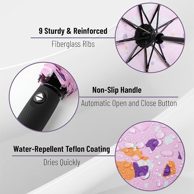 Mr. Pen- Windproof Travel Umbrella, Automatic Umbrellas for Rain, Compact