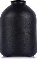 Large Black Ceramic Vase - Modern Matte Flower Vase for Table, Shelf, Mantel, Bathroom, Coffee Table, Desktop - Decorative Vases Home Decor Accent, Vases for Centerpieces, Wabi Sabi Decor