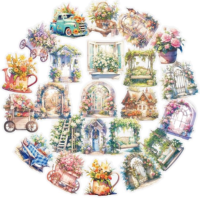 112Pcs PET Waterproof Sticker Set - 56 Unique Designs, Perfect for Phone Backs, DIY Journals, Luggage Stickers for suitcases, Birthday Party Favors & More Decorative Uses