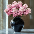 Fake Flowers Hydrangea Silk Flowers With Stems White Flowers Fake Flowers In Vase Hydrangea Artificial Flowers Winter Flowers Artificial For Decoration Vase Decor （ Pink ）24"8PCS Wthout Vase