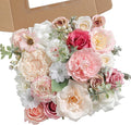 YYHUAWU Artificial Flowers Combo Set Fake Flower Leaf Box with Stems for DIY Wedding Bouquets Centerpieces Arrangements Baby Shower Party Home Decorations