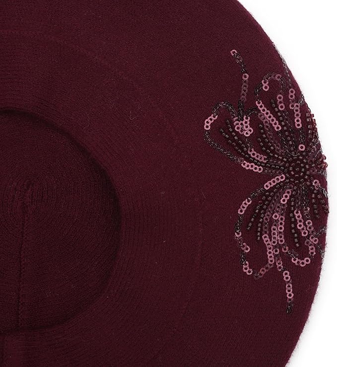 Winter Women French Beret Hat Kaschmir Solid Color Knitted Berets