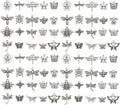 WOCRAFT 60pcs Antique Silver Butterfly Bracelet Charms for Jewelry Making Sets DIY Necklace Bracelet Keychain Crafting Charms Kit Craft Supplies (SN845)