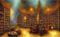 Medieval Fairytale Library Backdrop Vintage Bookshelf Backgrounds Cozy Bookcase Old-Fashioned Library Room Magical Books Photography Background Magic Books Theme Party Decorations Props 10x8ft