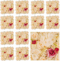3D Flower Wall Backdrop - 12Pcs Artificial Flower Wall Panel 15 * 15inch Decoration Champagne and Red Roses Wall for Home Party Wedding Anniversary Birthday