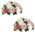 Flower Centerpieces for Wedding Tables: Wedding Table Decorations Dusty Rose & White Flower Balls Centerpieces for Engagement Cerebration Party Center Pieces 2 Packs