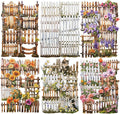 60Pcs Fence Cardstock Sticker Set, Farmhouse Style Decorative Stickers for Scrapbooking, Journaling, DIY Crafts, and Home Decor