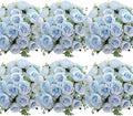 6 Pcs Peonies Artificial Flowers Bulk, Blue Silk Peonies Fake Bouquet for Floral Centerpieces, Realistic Faux Peony Flower for Flower Arrangements Wedding Decoration vase