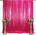 Hot Pink Sequin Backdrop Curtain 10FTx10FT 1 Panel Fuchsia Sparkle Backgound Drape Glitter Metal Backdrop Curtain for Weddings Showers Photophy Parties Birthday