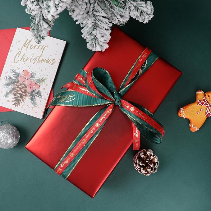 NESCCI Matte Metal Wrapping Paper, Solid Color Paper-2 Roll,17 Inches X 32.8 Feet Per Roll,Gift Wrapping Paper,Perfect for Wedding,Valentine's Day, Birthday,Baby Shower