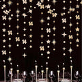 Champagne Gold 14th Birthday Decorations Number 14 Circle Dot Star Garland Streamer Banner Backdrop for Girls Boys Cheers to 14 Years Old Birthday Happy 14th Anniversary Party Supplies