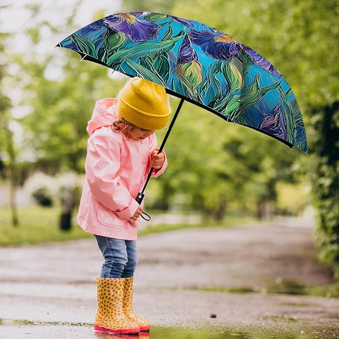 Small Compact Travel Automatic Folding Umbrella for Women, Portable Lightweight, Rain, Wind, UV Sun Shade